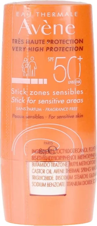Stick për diell për zona të ndjeshme AVÈNE SPF50+, 8g
