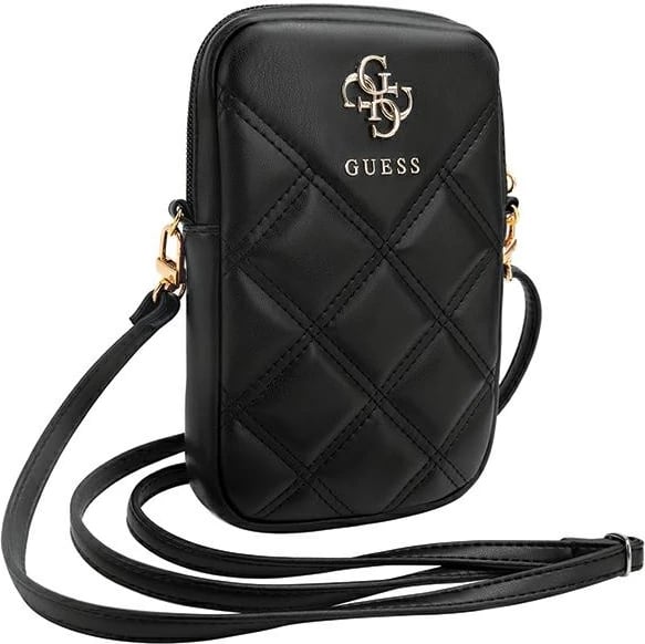 Çantë telefoni Guess Zip Quilted 4G, e zezë