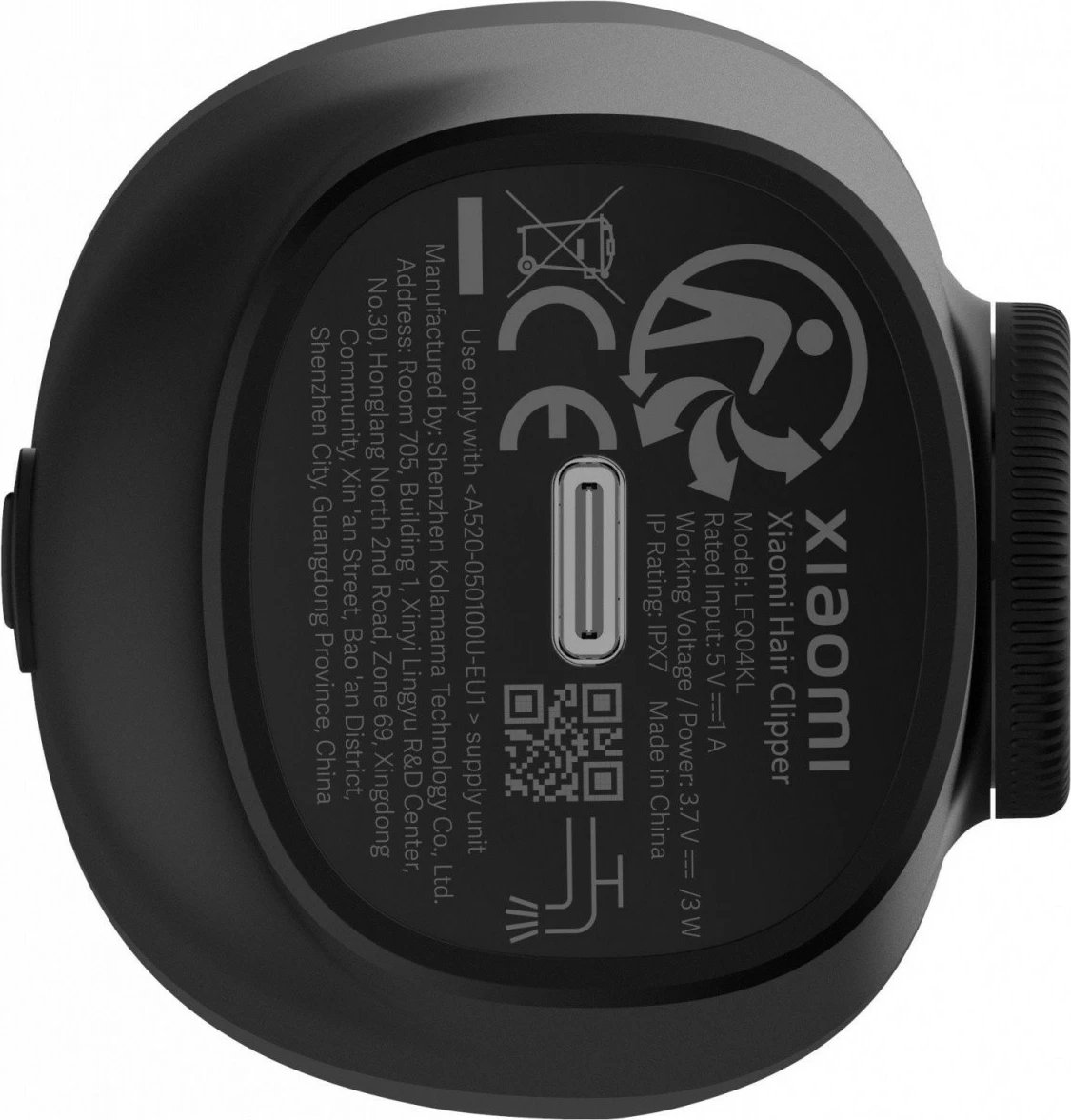 Makinë rroje pa tela Xiaomi 38947, tehë qeramike, 19 pozicione, 180 min bateri, e zezë, me aksesorë