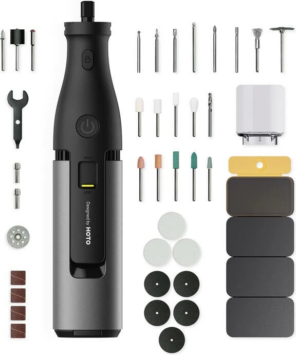 Set mjet multifunksional preciz HOTO QWLDM002, 12V, 36 pjesë, 35000RPM