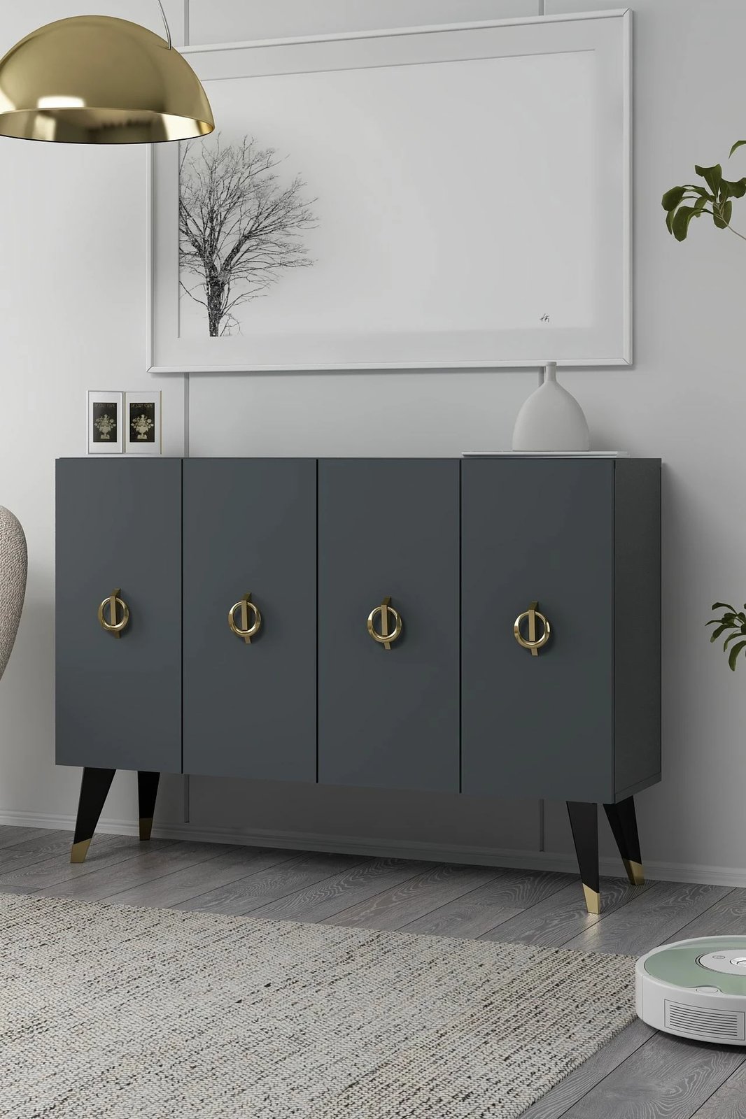 Konsol Skye Decor, anthracite, gold, 8185KM-32