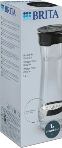 Karafë filtruese Brita fill&serve 1.3L, e zezë