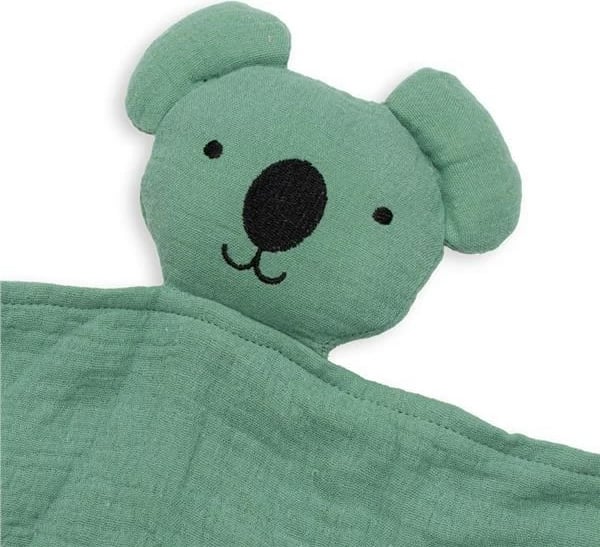 lodër ngushëlluese muslin, New Baby, Koala, 30x30 cm, 100% pambuk organik, ngjyrë mint