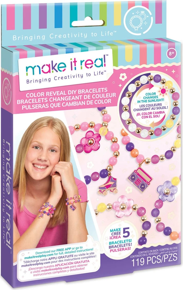Make It Real Colour Reveal DIY Bracelets Craft Set