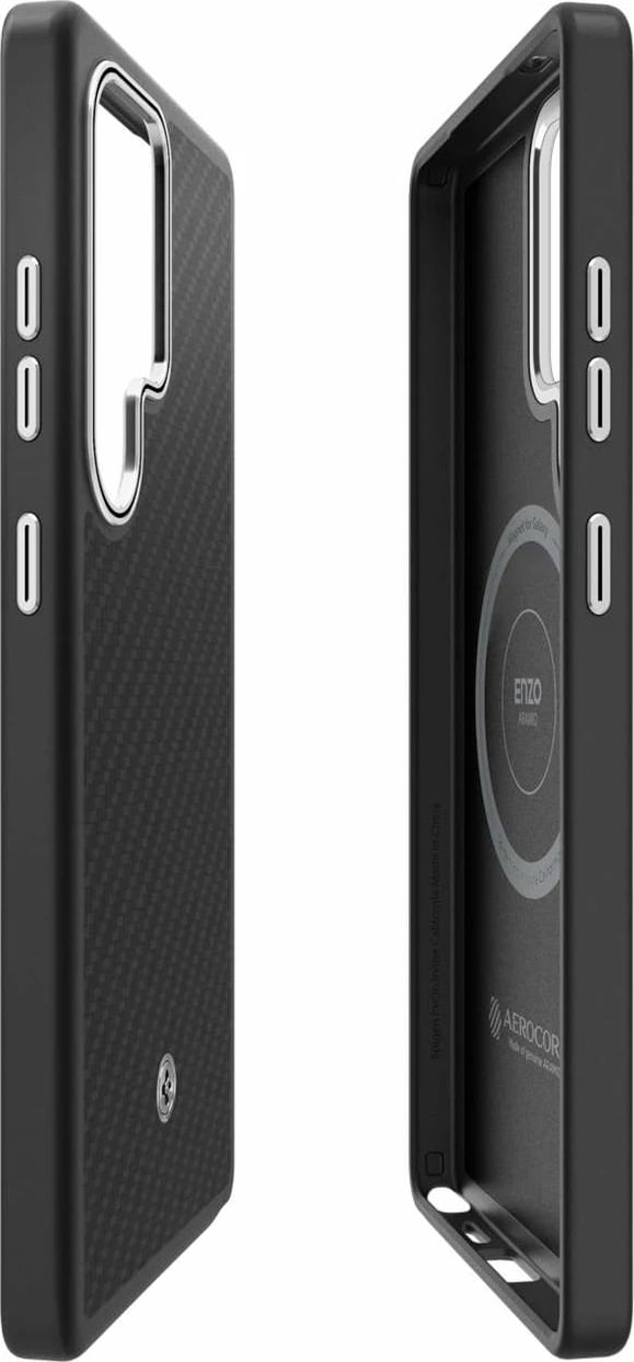 Mbështjellës Spigen Enzo Aramid GP-FPS938PGABW për Samsung Galaxy S25 Ultra, MagFit, i zi