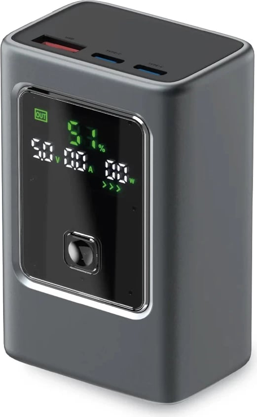 Powerbank SBS 10000mAh me ekran LCD, PD 35W, Gri