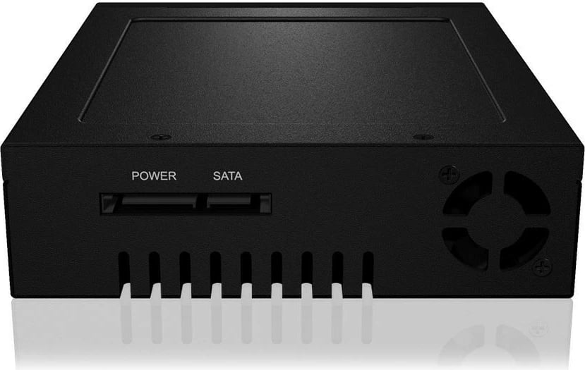 Kasë IcyBox IB-148SSK-B për hard disqe 2.5"/3.5", metal, e zezë
