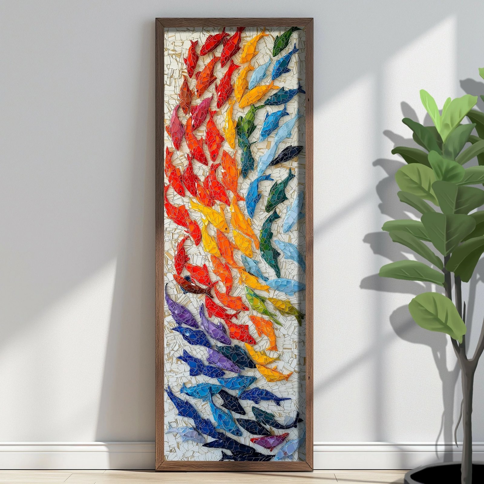 Pikturë dekorative me kornizë, MDF, shumëngjyrëshe, Wallity, EMR096