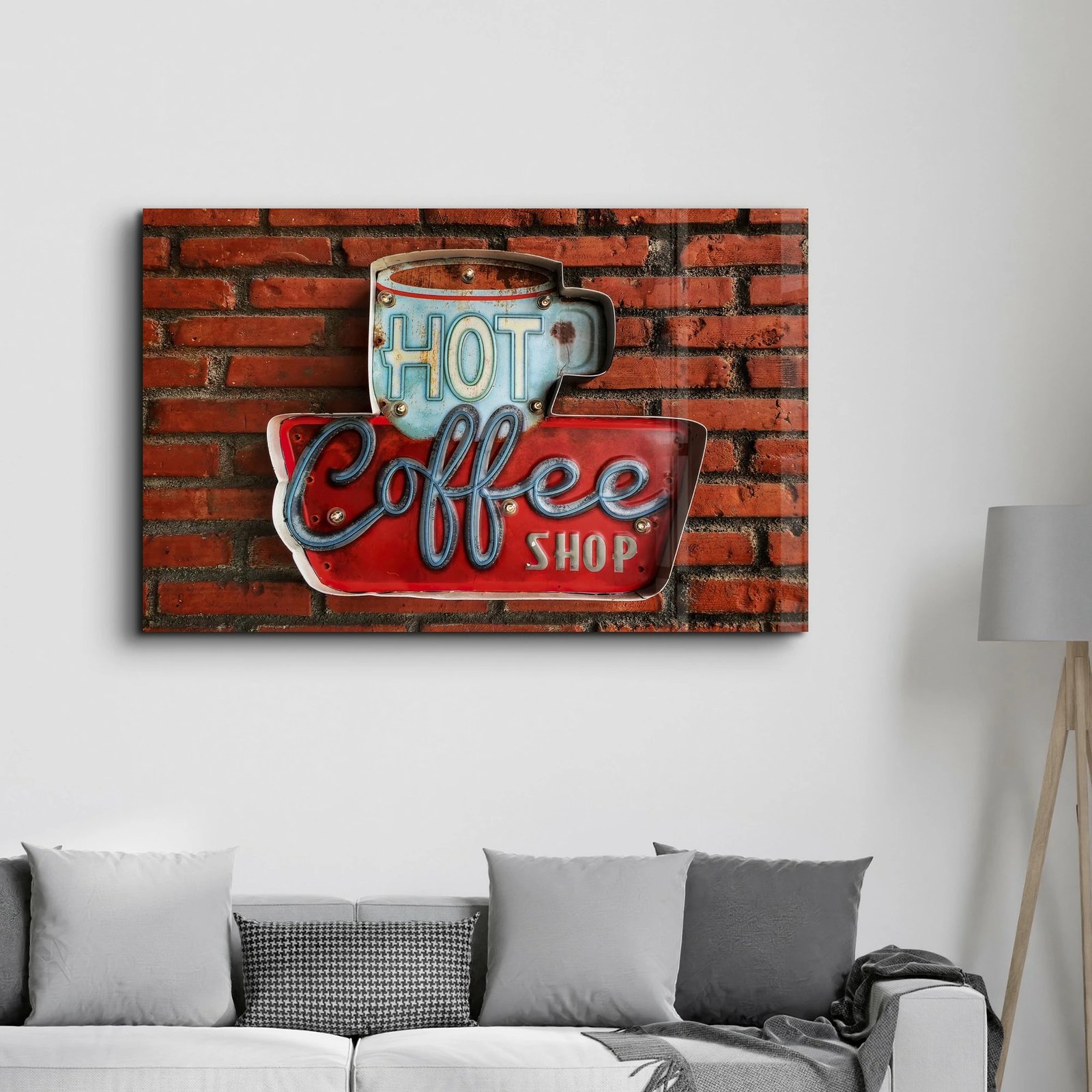 Pikturë dekorative prej xhami të temperuar, shumëngjyrëshe, Wallity CAM-4014, 46x72cm