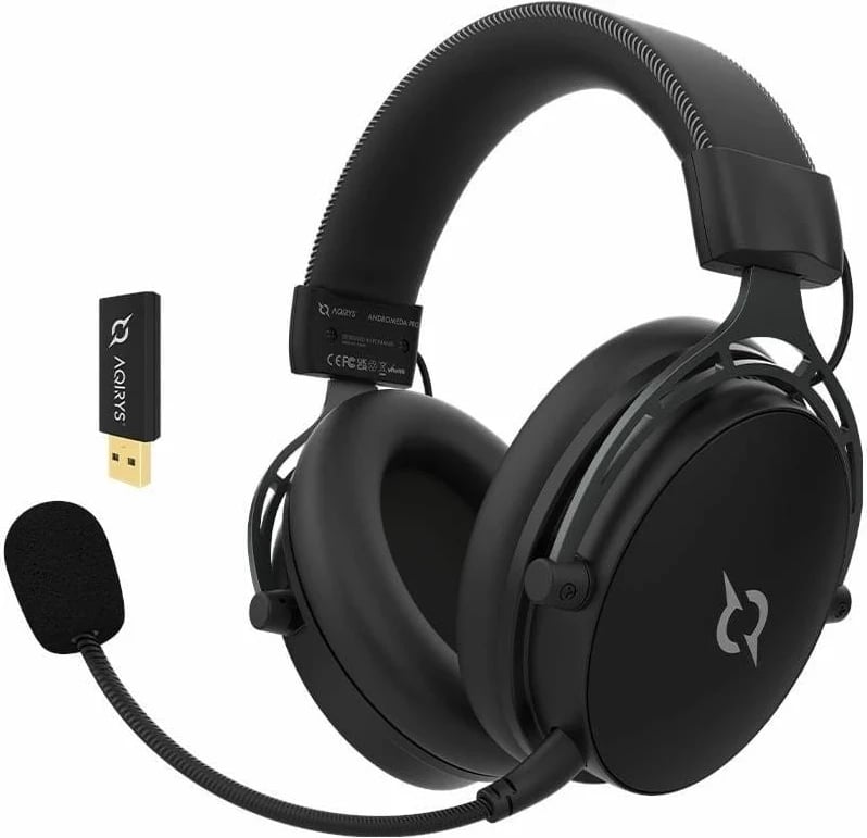 Kufje gaming wireless AQIRYS Andromeda Pro, mikrofon i ndashëm, e zezë