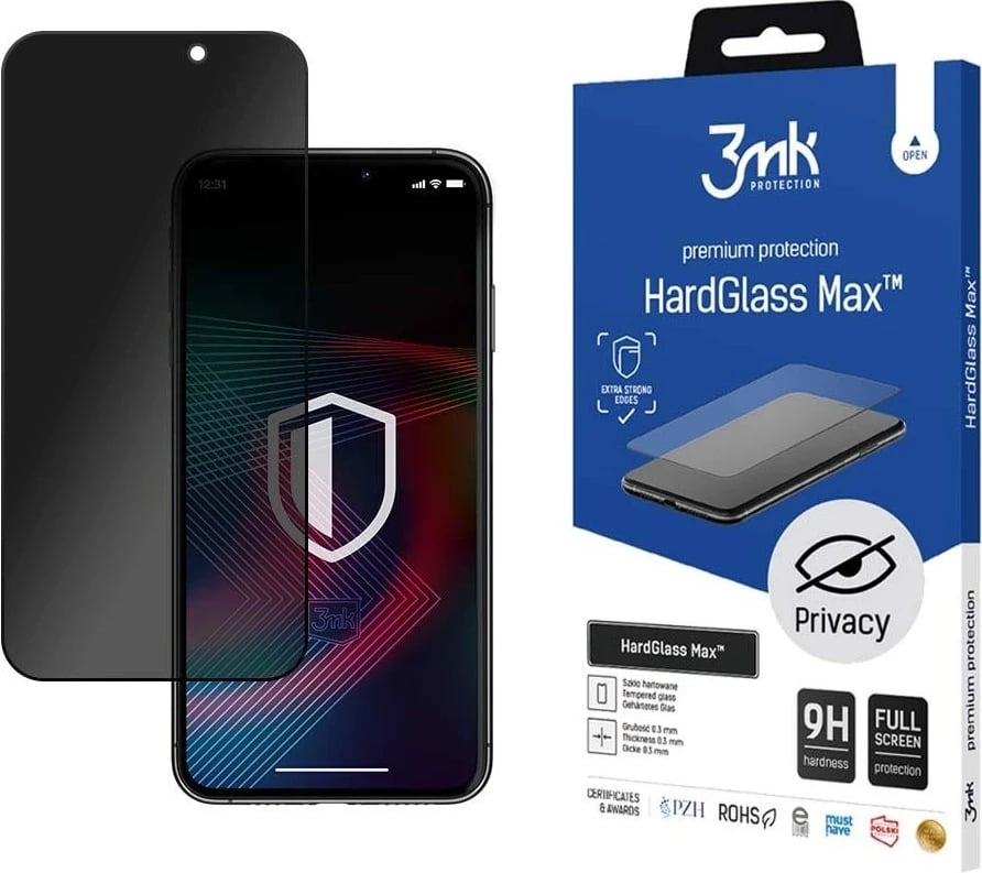 Xham mbrojtës privatësie 3mk për Apple iPhone 14 Pro Max, i zi