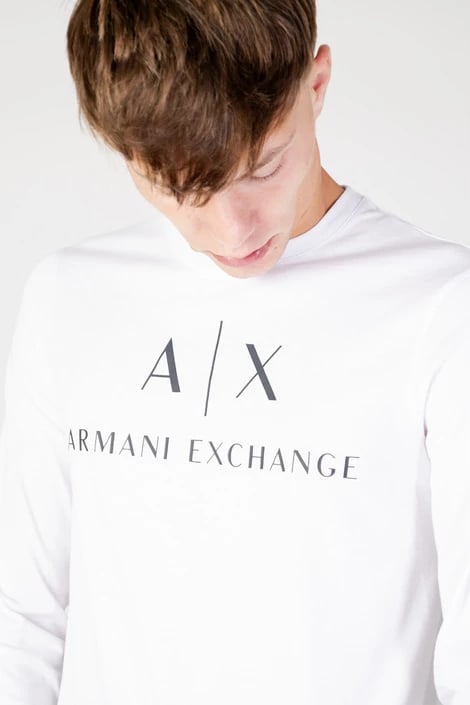Bluzë për meshkuj Armani Exchange, e bardhë 