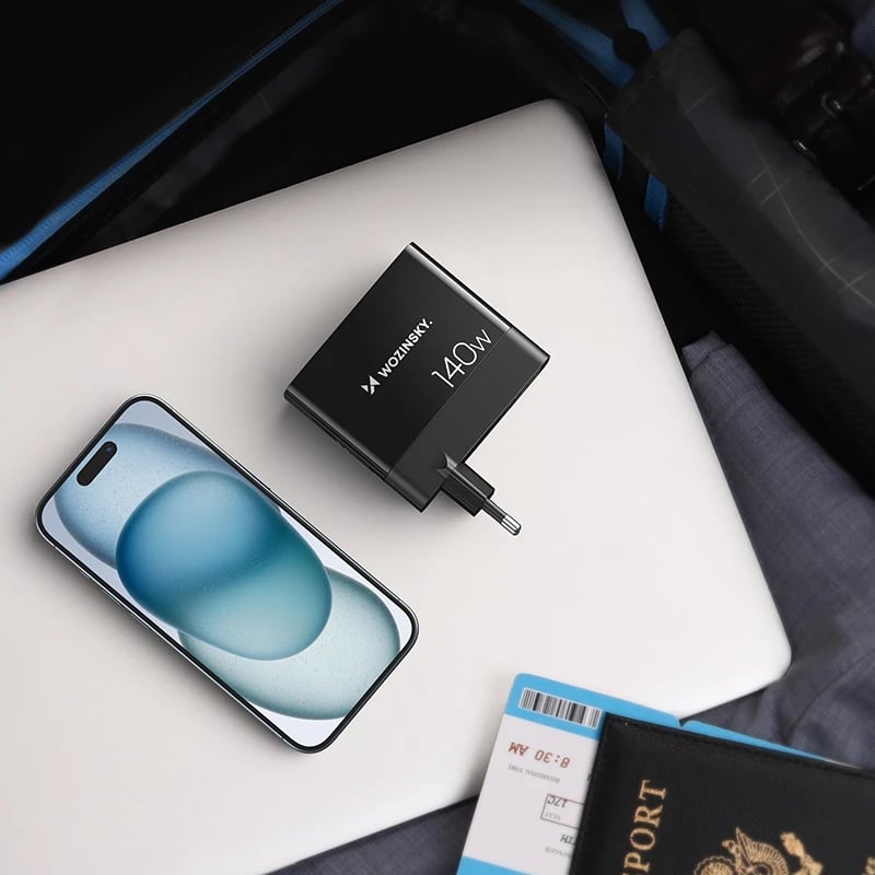 Karikues muri Wozinsky CGWCB, 140W, 3x USB-C, 2x USB-A, i zi