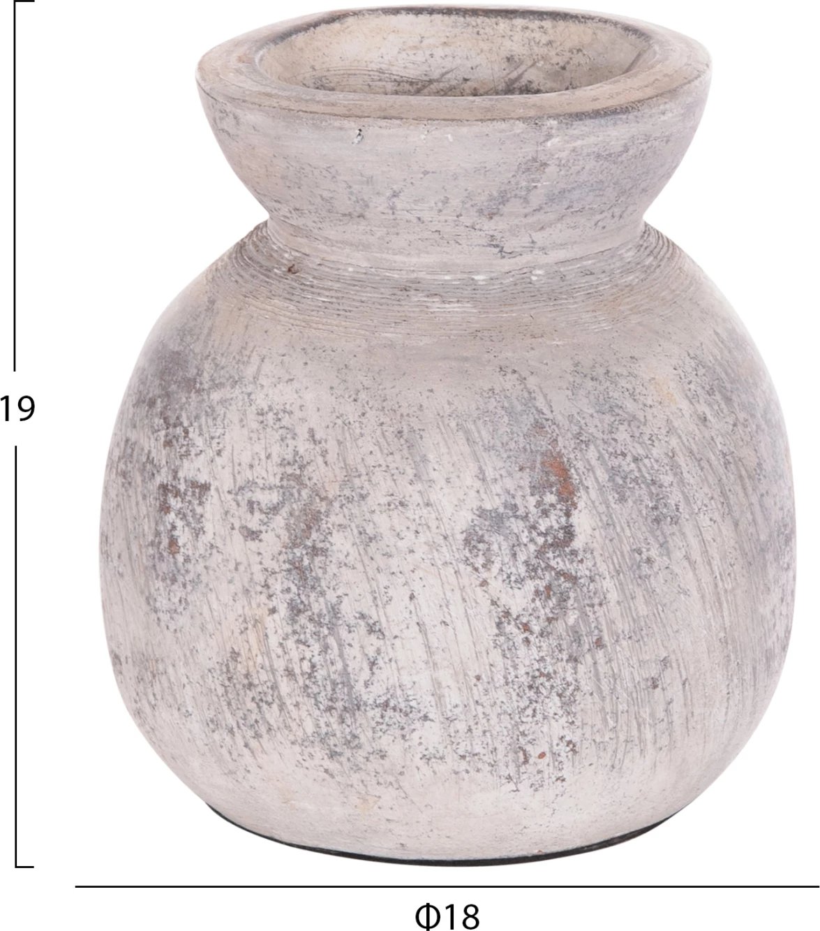 Vazo dekorative tavoline VERMO, terrakotë, ngjyrë gri e çelët, FH4396, 18x19cm Vazo dekorative tavoline VERMO, terrakotë, ngjyrë gri e çelët, FH4396, 18x19cm