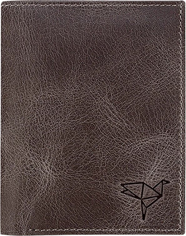 Portofol për burra, lëkurë origjinale, gri, Zoozie Bags Denvercrazy