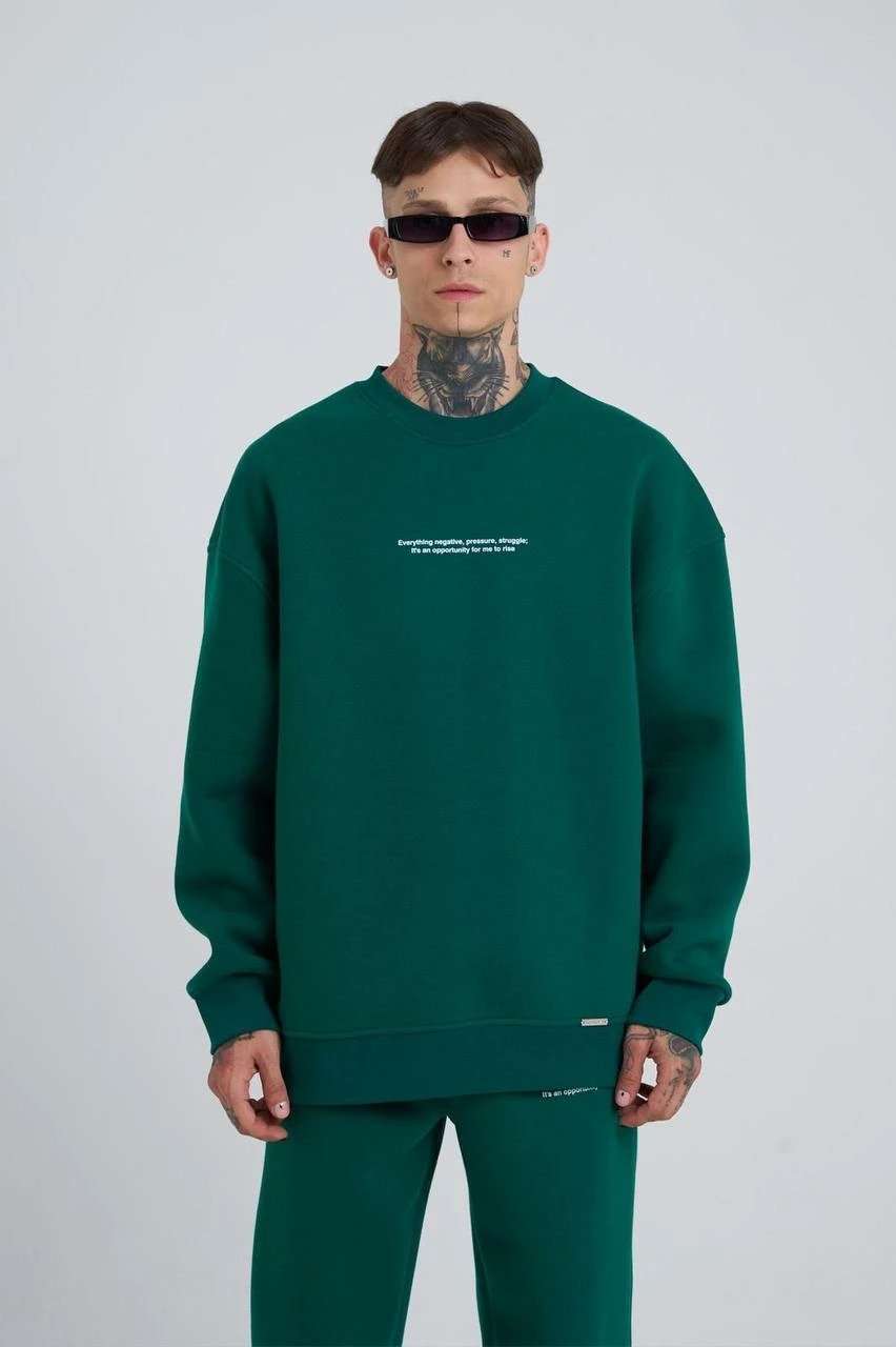 Trenerka unisex me figurë Machinist, të gjelbërta
