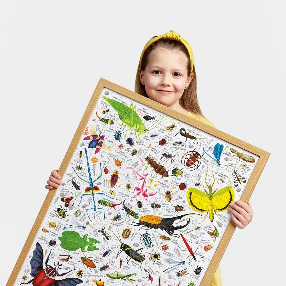 Puzzle CzuCzu Puzzlove Insects 200 pjesë, për fëmijë, Karton