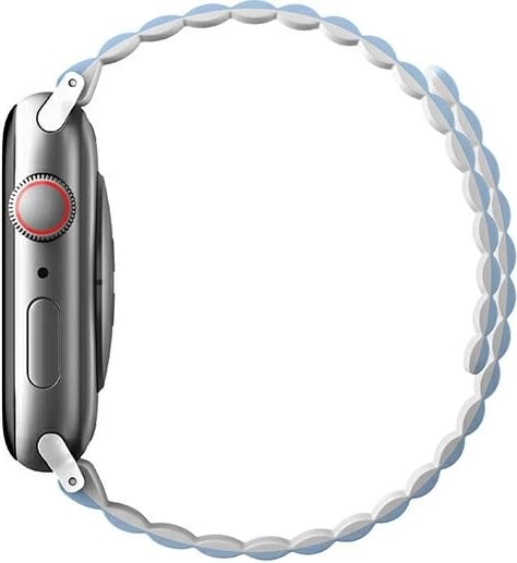 Rrip magnetik për Apple Watch UNIQ Revix, dyngjyrësh, silikon, bardhë dhe kaltër