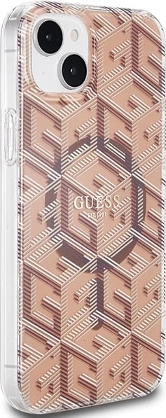 Mbështjellës Guess IML GCube MagSafe për iPhone 13/14/15, 6.1", Kafe Mbështjellës Guess IML GCube MagSafe për iPhone 13/14/15, 6.1", Kafe