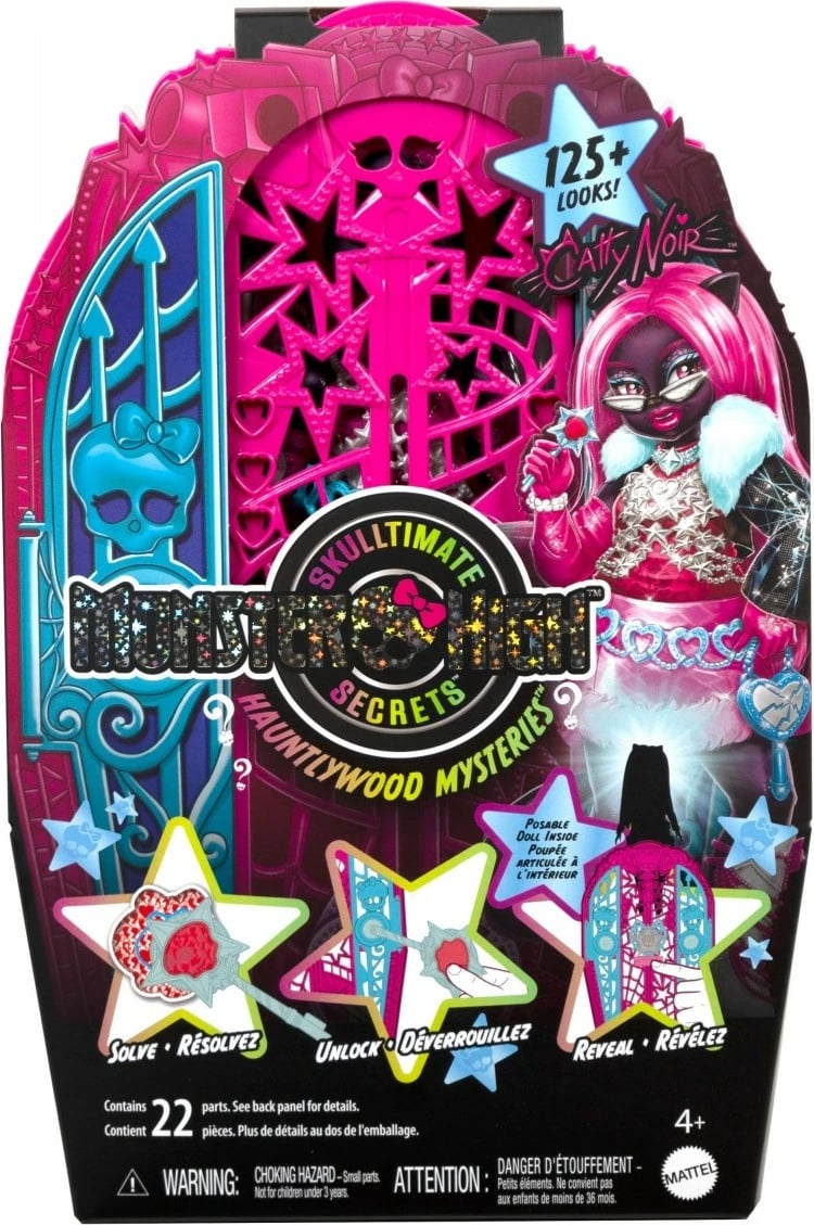 Kukull Monster High Catty Noir Ghostly Secrets me dollap dhe aksesorë, Mattel