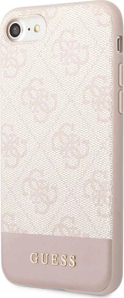 Mbështjellës Guess 4G Stripe për iPhone 7/8/SE 2020/2022, Rozë, Hardcase