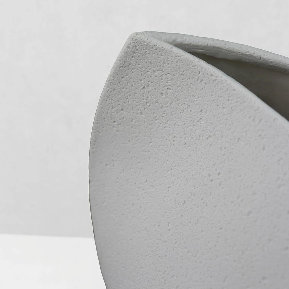 Vazo dekorative ELYSE II, rrëshirë, e bardhë, 20x19x28cm