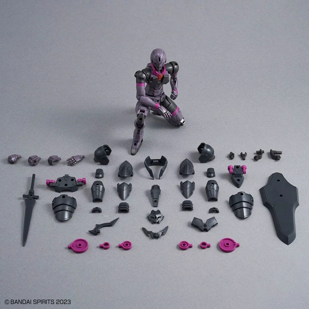 Figurë koleksionuese Bandai 30MF Rosan Knight, model ndërtimi, gri