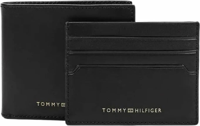 Portofol dhe mbajtëse kartash për meshkuj Tommy Hilfiger, të zezë