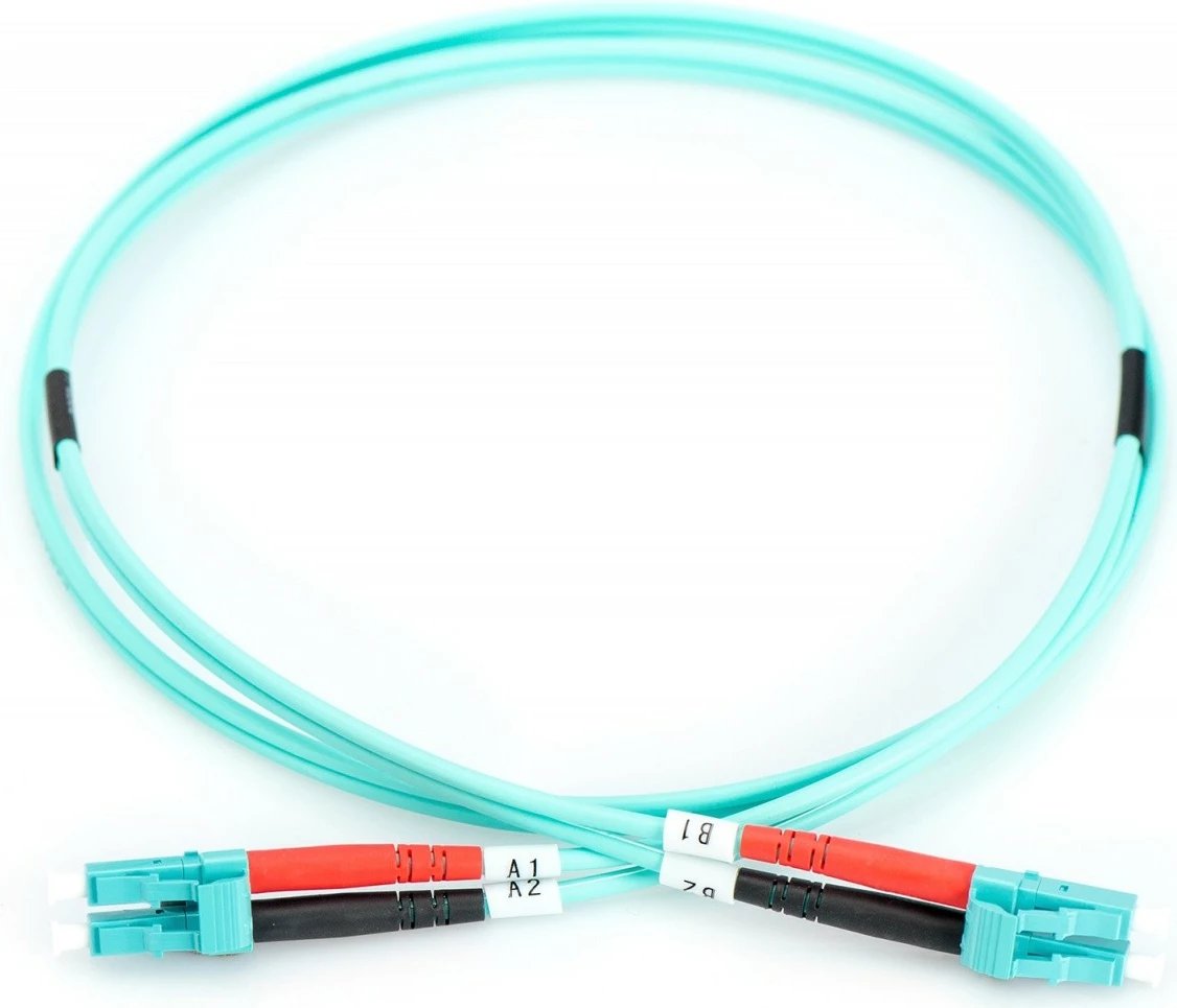 Kabllo optike Digitus DK-2533-01/3, patch cord LC/LC, duplex, OM3, 1m, turquoise Kabllo optike Digitus DK-2533-01/3, patch cord LC/LC, duplex, OM3, 1m, turquoise