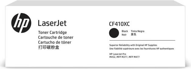 Toner HP 410X CF410XC rendiment i lartë 5400–8800 faqe, origjinal, i zi