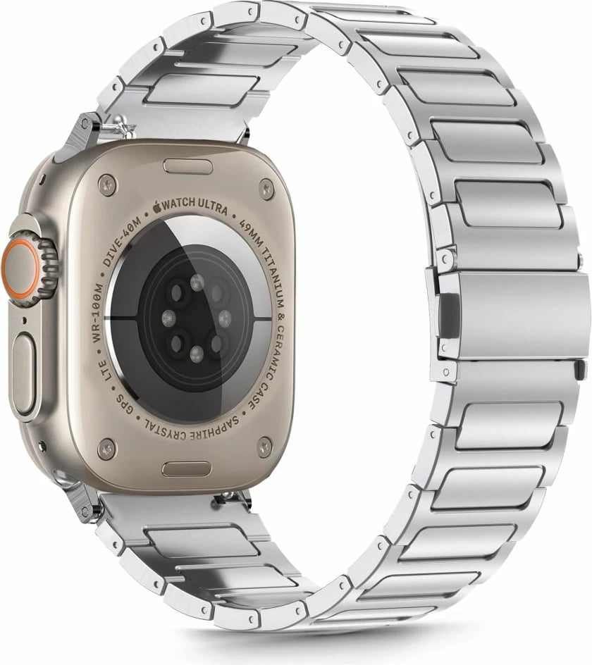 Byzylyk çeliku Tech-Protect për Apple Watch 44/45/46/49mm, Argjend