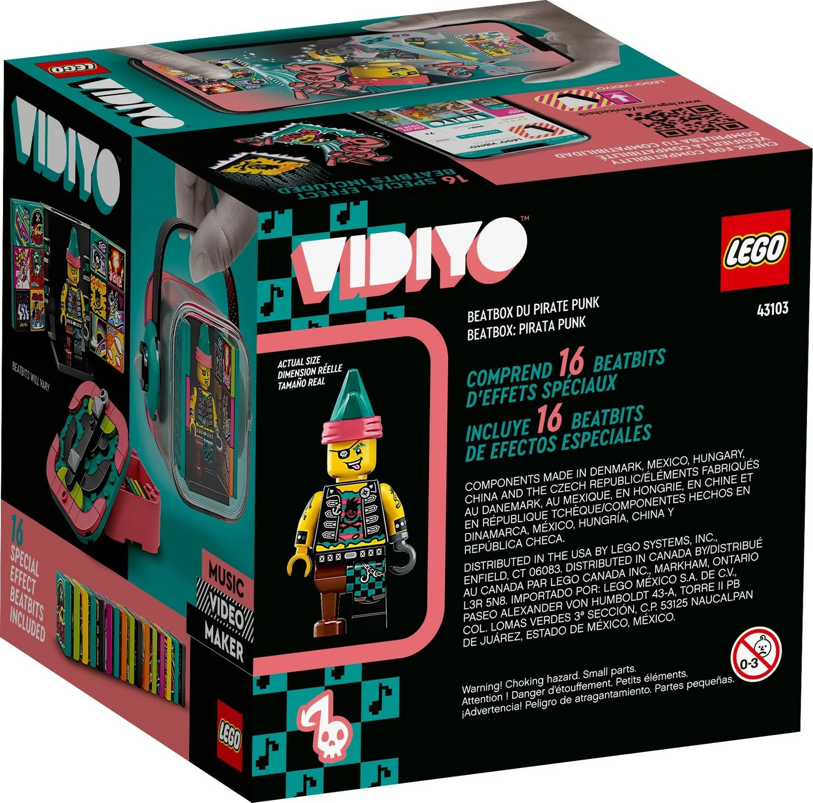 Set ndërtimi LEGO VIDIYO Punk Pirate BeatBox, 73 pjesë, shumëngjyrësh