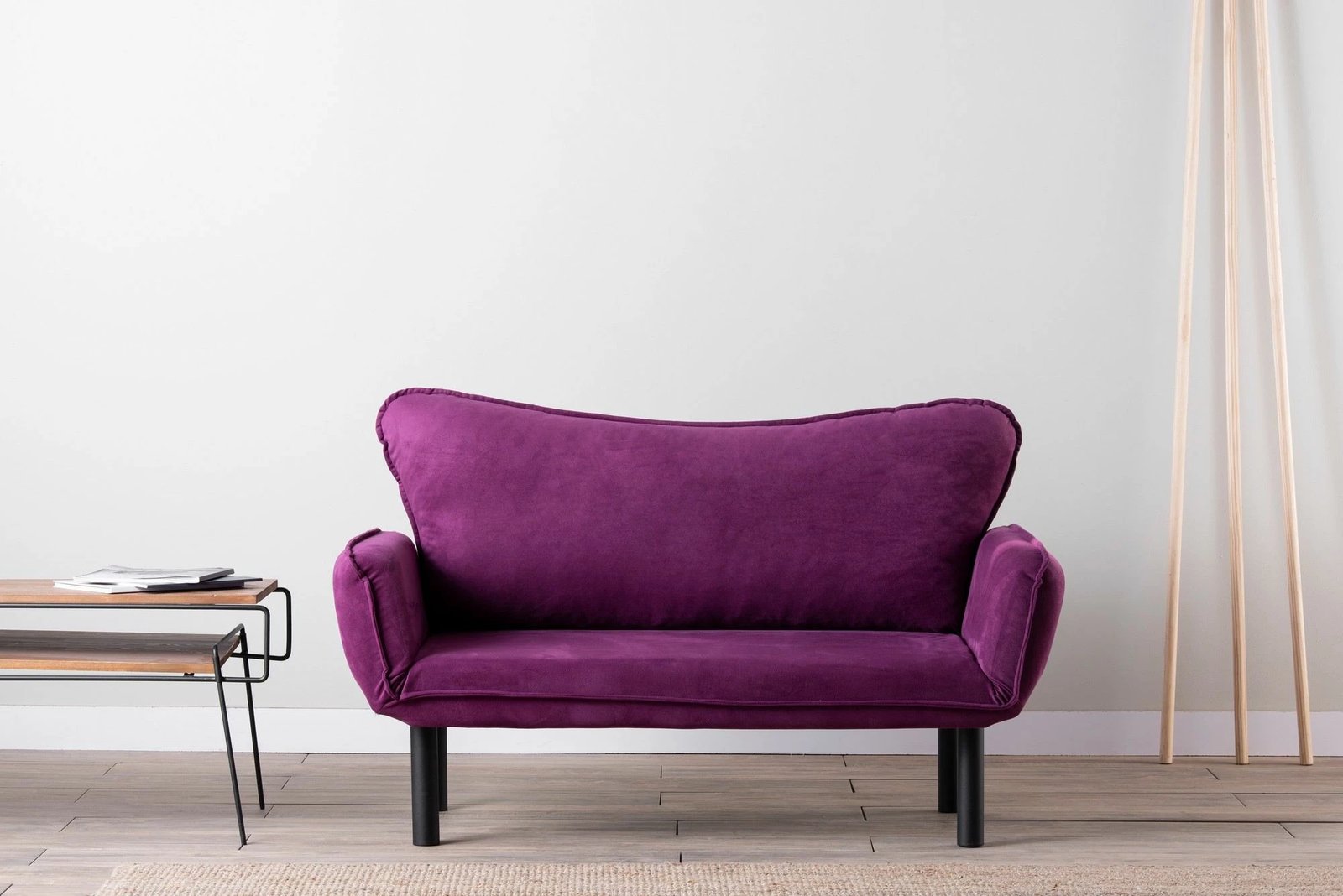 Divan-krevat 2 vende, Atelier del Sofa, Chatto, ngjyrë vjollcë