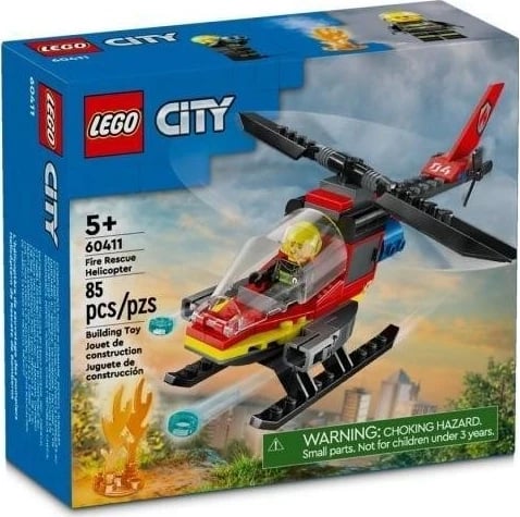 LEGO CITY 60411 Helikopteri i Shpëtimit të Zjarrfikësve