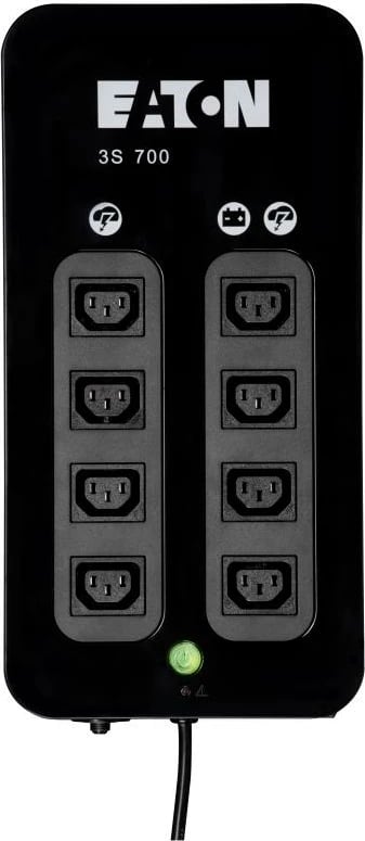 UPS, Eaton 3S 700 IEC (3S700I), 700 VA, 8 dalje IEC, USB HID, e zezë