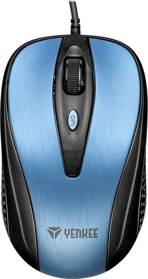 Maus YENKEE YMS 1025BE - USB, e zezë/kaltër