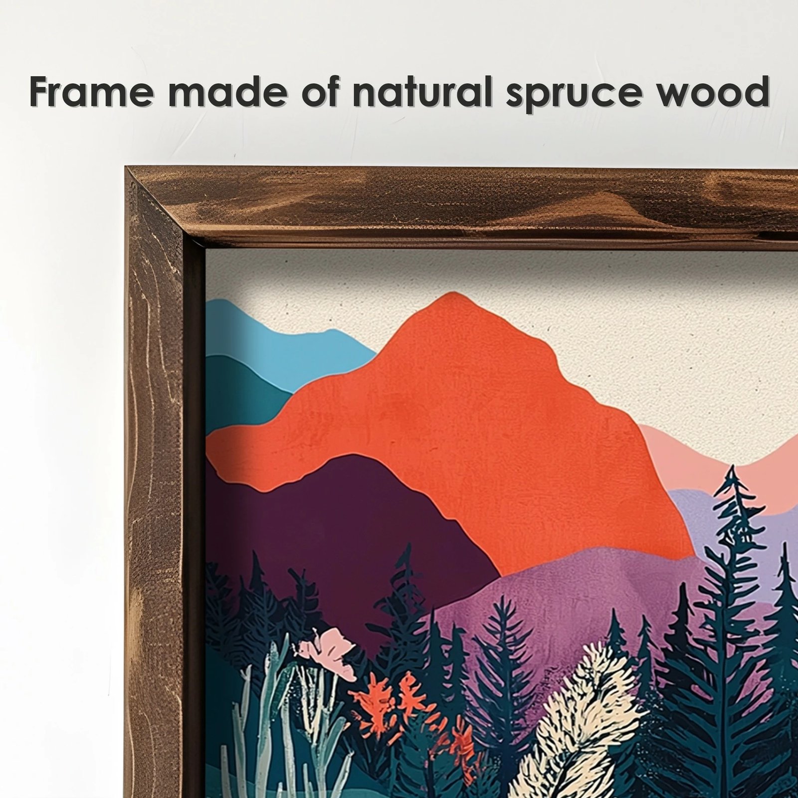 Pikturë dekorative me kornizë, MDF, shumëngjyrëshe, Wallity, EMR001, 40x120x3.5 cm