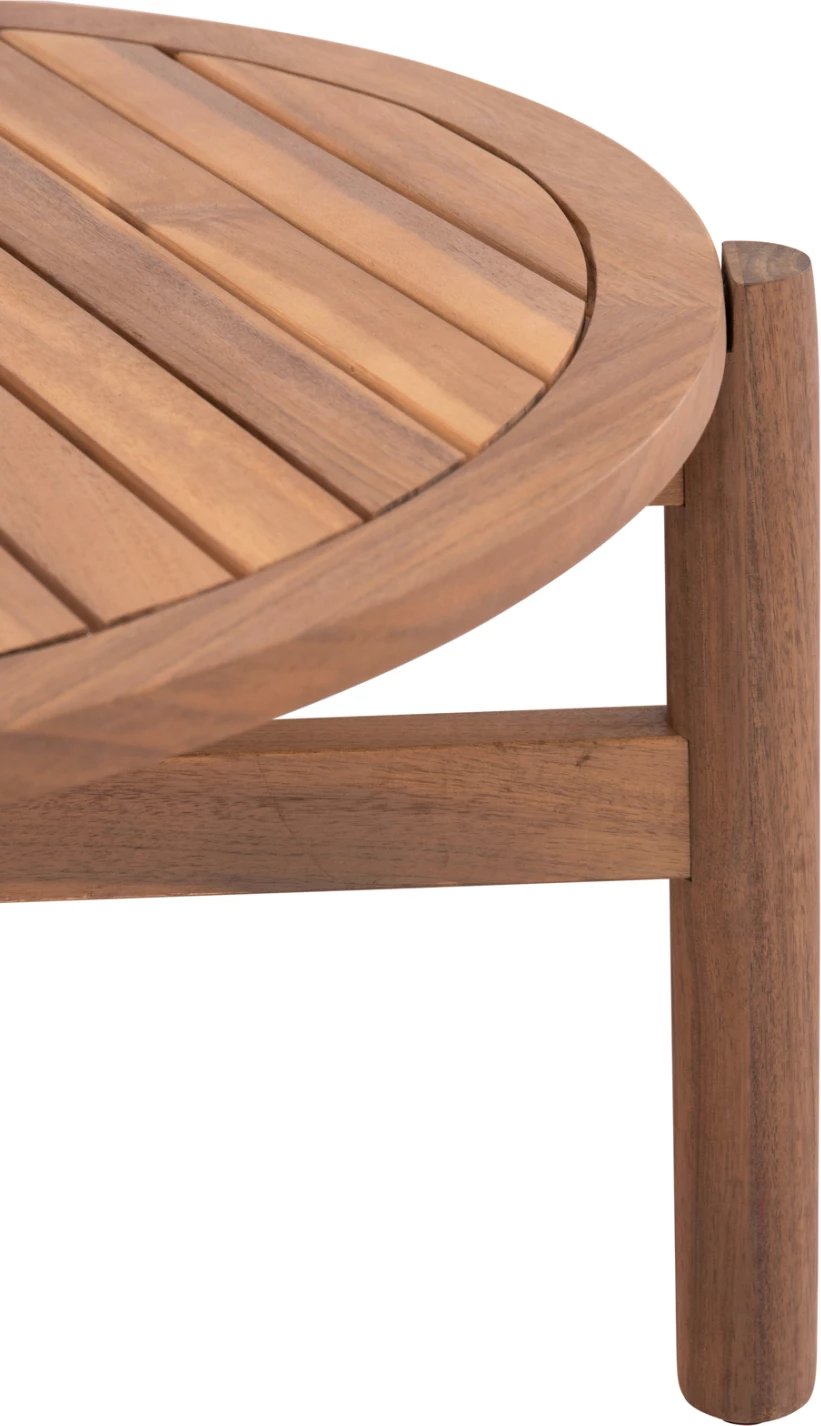 Tavolinë e rrumbullakët për kafe për jashtë, dru akacie, ngjyrë natyrale, FH6228, Φ86x41.5 cm