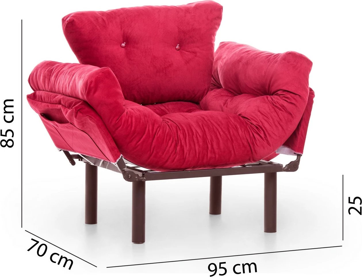 Karrige wing Nitta, një vend, ngjyrë bordo