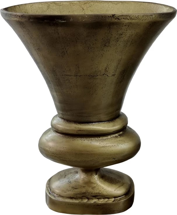Vazo MUT, alumin, ngjyrë ari antik, 32x16x46 cm