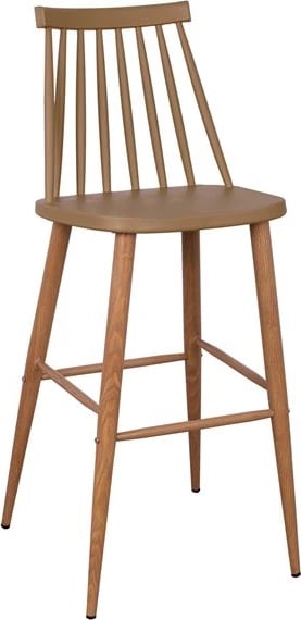 Karrige për bar Vanessa, ngjyrë kapuçino, 43x49x107 cm, set prej 2 copë