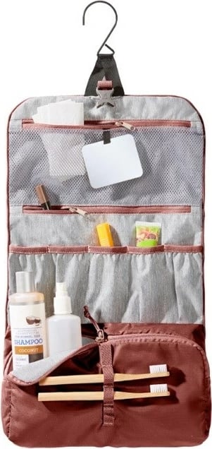 Çantë organizuese Deuter Wash Bag II, poliamid, e kuqe-kafe
