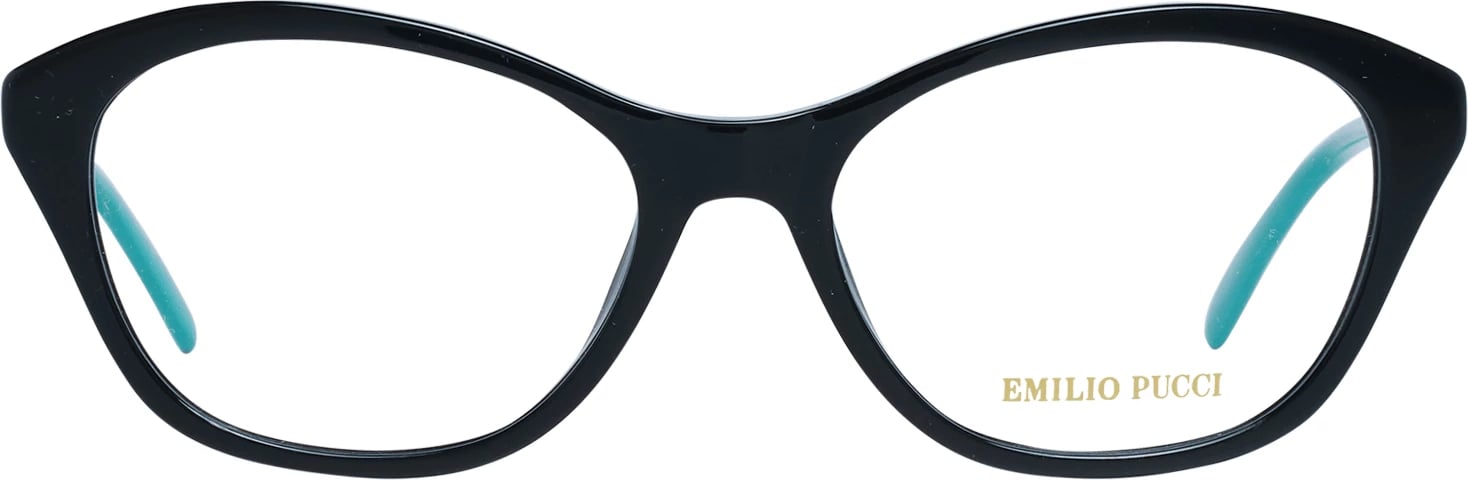 Korniza optike për femra Emilio Pucci, e zezë/gjelbër