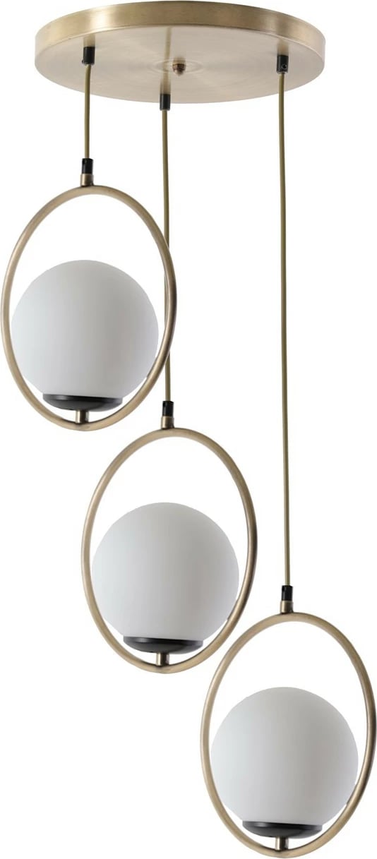 Llambë tavani Opviq, Ring 3-sh, gotë e bardhë, bakër