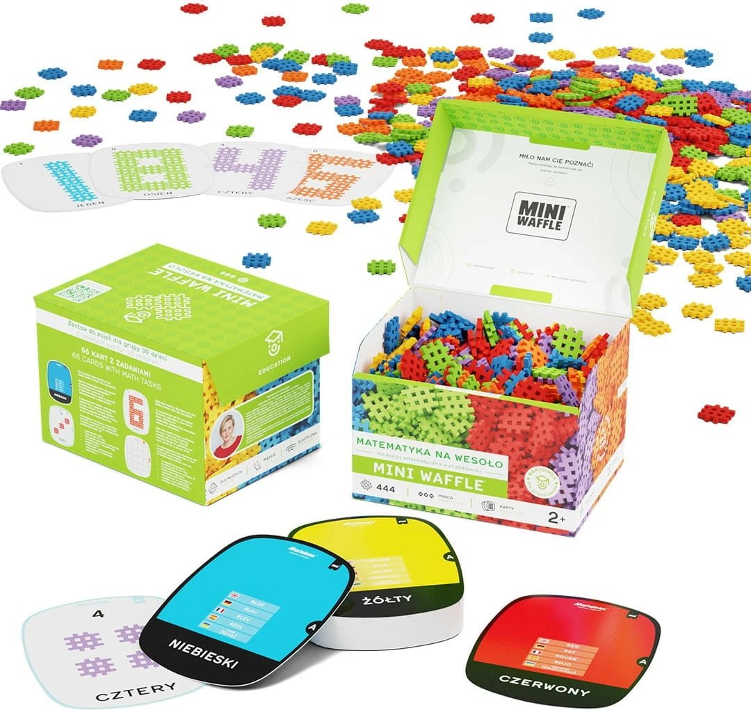 Set ndërtimi Mini Waffle Marioinex EDU 444 elemente, shumëngjyrëshe
