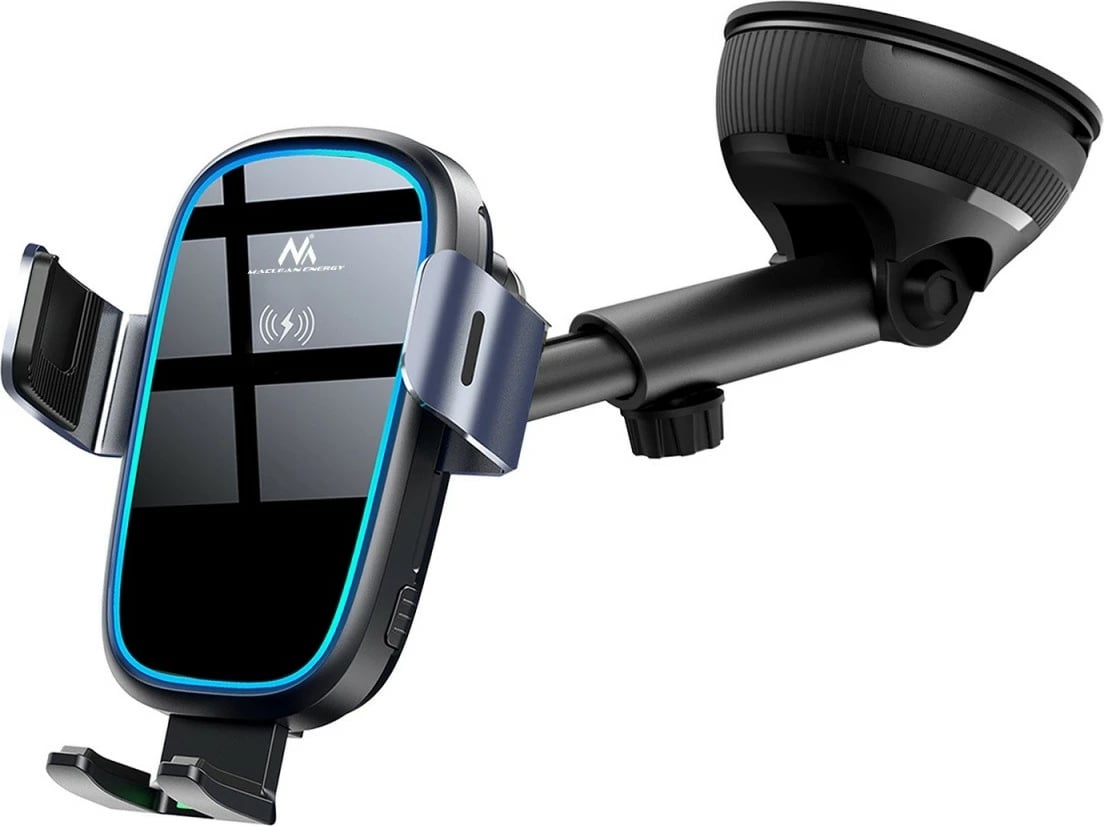 Mbajtës veture Maclean MCE129 me karikim wireless Qi, 15W, i zi