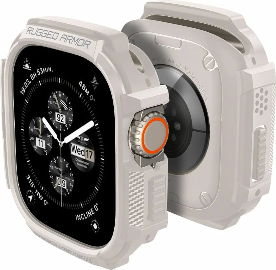 Mbështjellës Spigen Rugged Armor për Apple Watch Ultra 1/2 49mm, Bezhe
