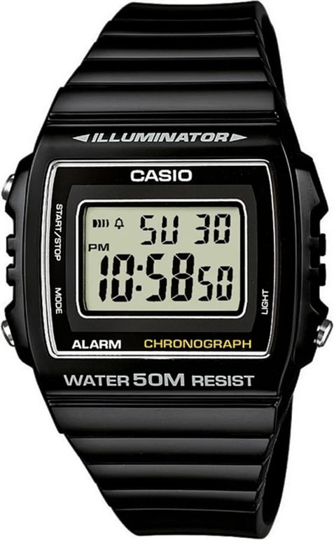 Orë dore unisex Casio Sport Illuminator, e zezë