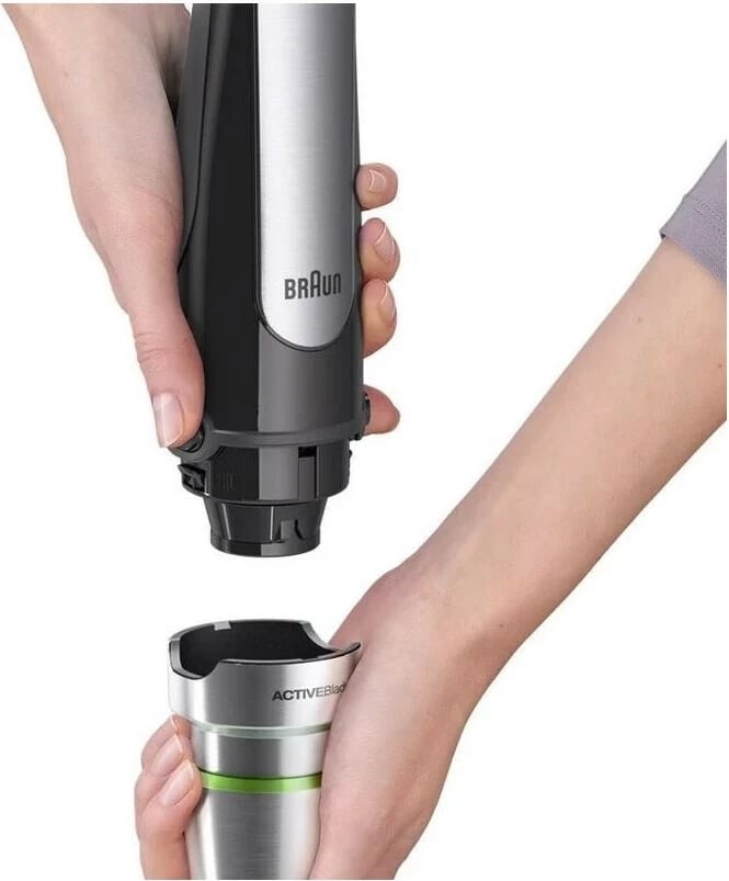 Blender dore Braun MultiQuick 7 MQ7075X, 1000W, ngjyrë zi-argjendtë