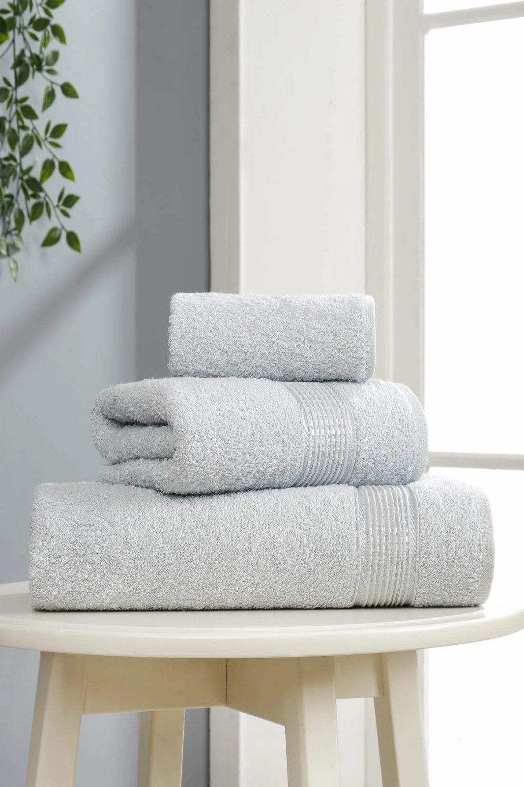 Set peshqirësh (3 copë), Mijölnir, Ezgi, ngjyrë gri e çelët